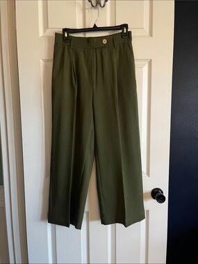 Jules & Leopold Olive Green Elastic Waist Pants